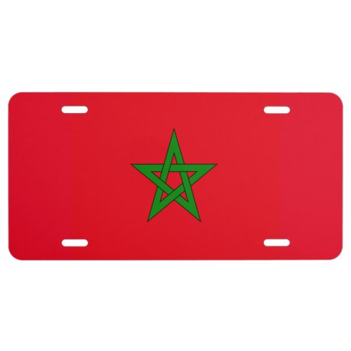 the kingdom of Morocco flag License Plate