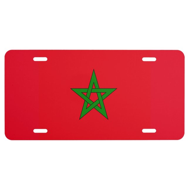 the kingdom of Morocco flag License Plate (Front)