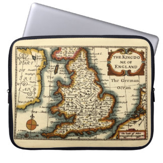 The Kingdome of England Old Antiquarian Atlas Map Laptop Sleeve
