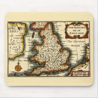 The Kingdome of England Old Antiquarian Atlas Map Mouse Pad