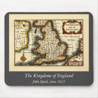The Kingdome of England Old Antiquarian Atlas Map Mouse Pad