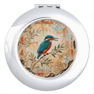 The Kingfisher Fragment: Pompei’s Azure Messenger Compact Mirror