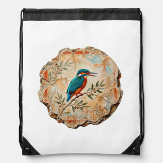 The Kingfisher Fragment: Pompei’s Azure Messenger Drawstring Bag