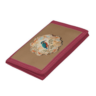 The Kingfisher Fragment: Pompei’s Azure Messenger Tri-fold Wallet