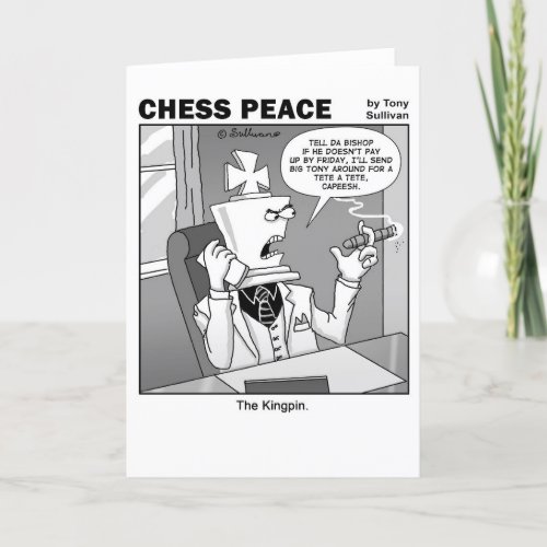 The Kingpin Chess Peace cartoon Card