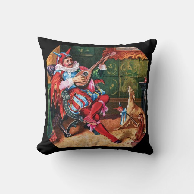 The King's Favorite Jester Throw Pillow (Front)
