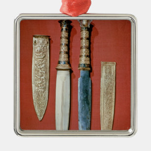 The king's two daggers, from tomb of metal ornament