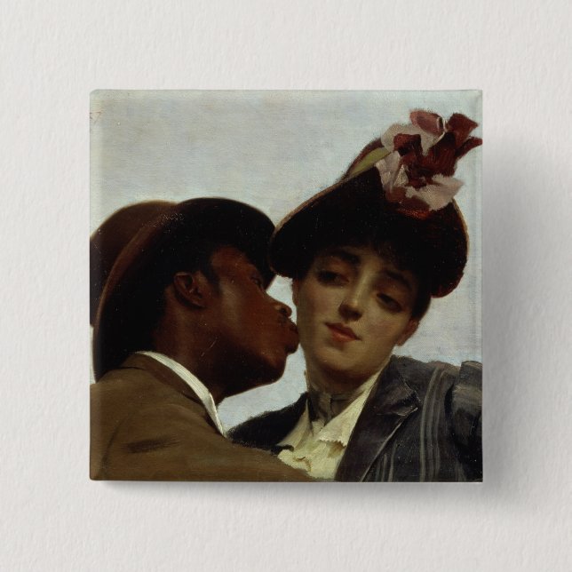 The Kiss, 1887 Pinback Button (Front)