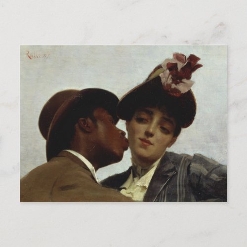 The Kiss 1887 Postcard