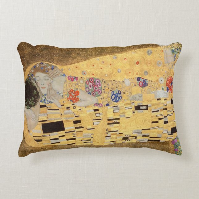 The Kiss, 1907-08 3 Decorative Pillow (Front)
