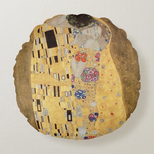 The Kiss, 1907-08 3 Round Pillow (Front)