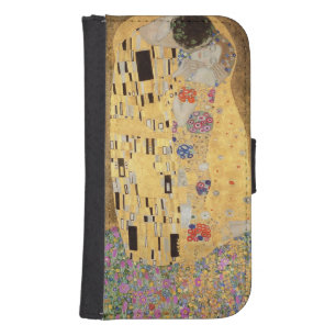 The Kiss, 1907-08 3 Wallet Phone Case For Samsung Galaxy S4