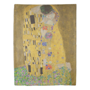 The Kiss, Art Nouveau Oil Painting, Gustav Klimt Duvet Cover