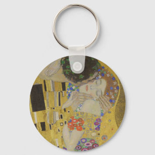 The Kiss, Art Nouveau Oil Painting, Gustav Klimt Keychain
