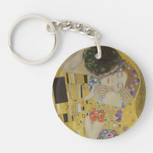 The Kiss, Art Nouveau Oil Painting, Gustav Klimt Keychain
