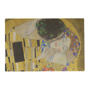 The Kiss, Art Nouveau Oil Painting, Gustav Klimt Placemat
