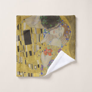 The Kiss, Art Nouveau Oil Painting, Gustav Klimt Wash Cloth