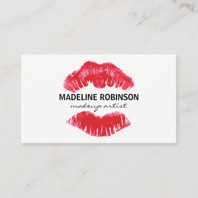 The Kiss (Black / White) Business Card (Front)