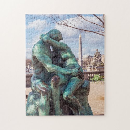 The Kiss by Auguste Rodin at the Tuileries Paris Jigsaw Puzzle