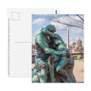 The Kiss by Auguste Rodin at the Tuileries, Paris Postcard