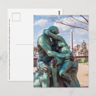 The Kiss by Auguste Rodin at the Tuileries, Paris Postcard