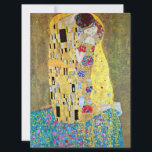 The Kiss by Gustav Klimt, Art Nouveau Wedding Invitation<br><div class="desc">Easy to customize wedding invitation. The Kiss, Der Kuss (1907-1908) by Klimt is probably Gustav Klimt's most famous work. He began work on it in 1907 and it is the highpoint of his so-called 'Golden Period'. The Kiss is a vintage Victorian Era love and romance fine art painting featuring a...</div>