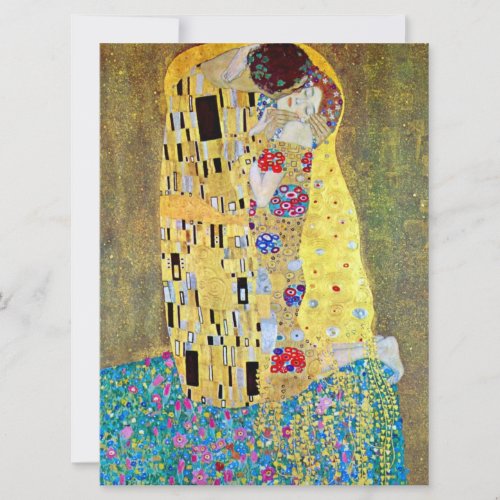 The Kiss by Gustav Klimt Art Nouveau Wedding Invitation