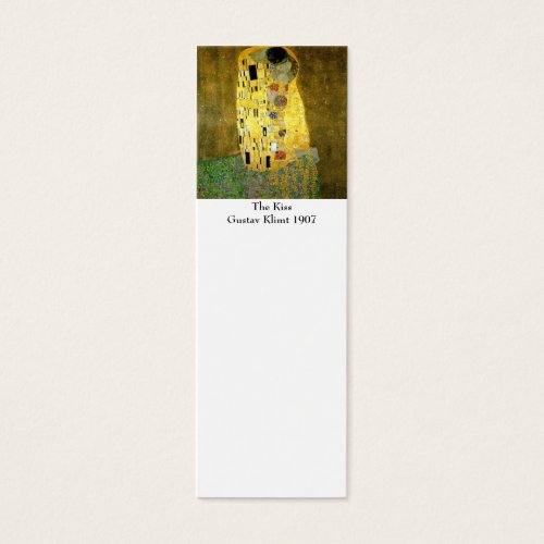 The Kiss by Gustav Klimt Bookmark Business Card Template