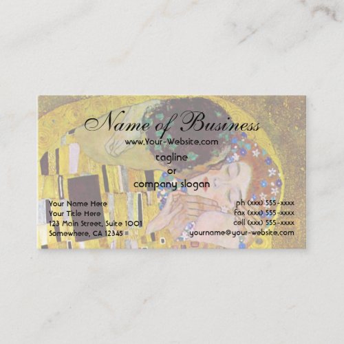 The Kiss by Gustav Klimt Business Card Templates