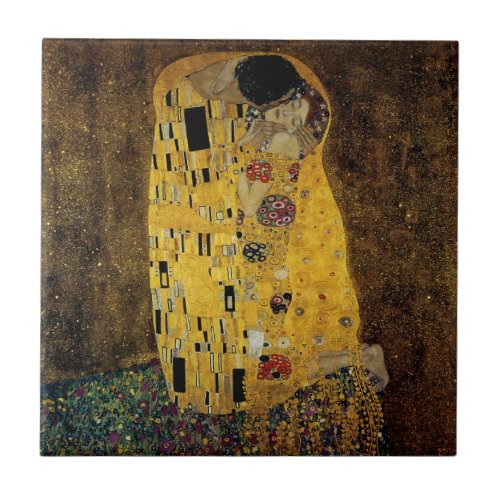 The Kiss by Gustav Klimt Ceramic Tile