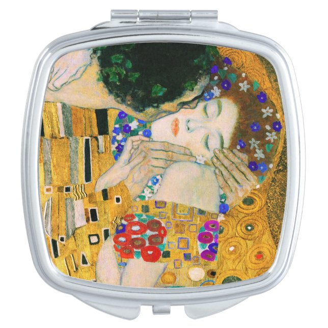 The Kiss by Gustav Klimt Compact Mirror (Front)