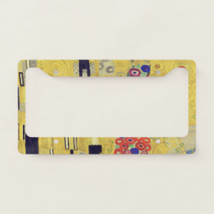 The Kiss by Gustav Klimt, detail 1 License Plate Frame