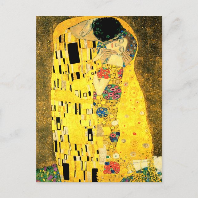 The Kiss by Gustav Klimt Fine Art Postcard (Front)