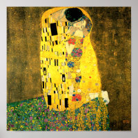 The Kiss by Gustav Klimt Fine Art Poster Print
