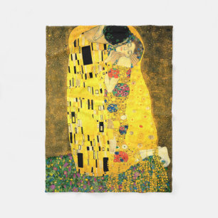 The Kiss by Gustav Klimt Fleece Blanket