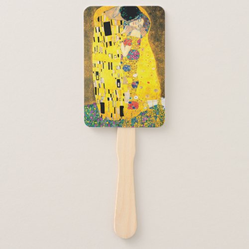 The Kiss by Gustav Klimt Hand Fan