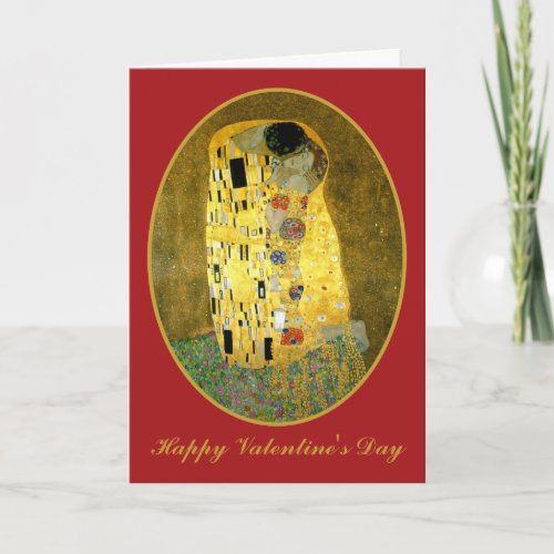 The Kiss by Gustav Klimt Holiday Card