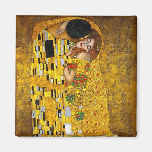 The Kiss By Gustav Klimt Magnet (Front)