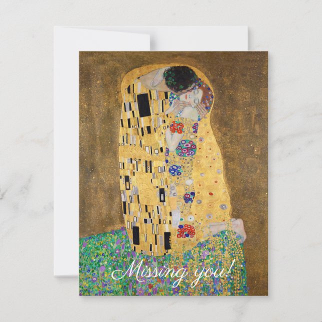 The Kiss by Gustav Klimt Missing you (Front)