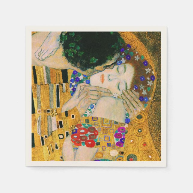 The Kiss by Gustav Klimt Napkins (Front)