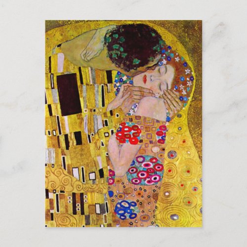The Kiss by Gustav Klimt Postcard