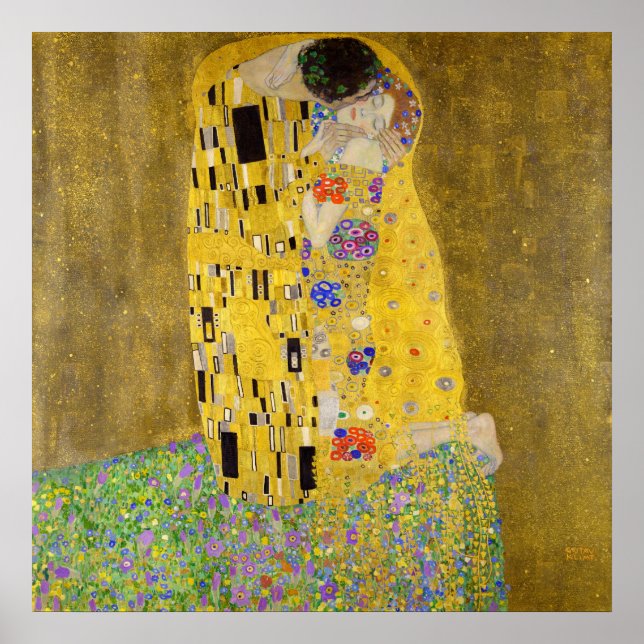 The Kiss by Gustav Klimt Poster (Front)