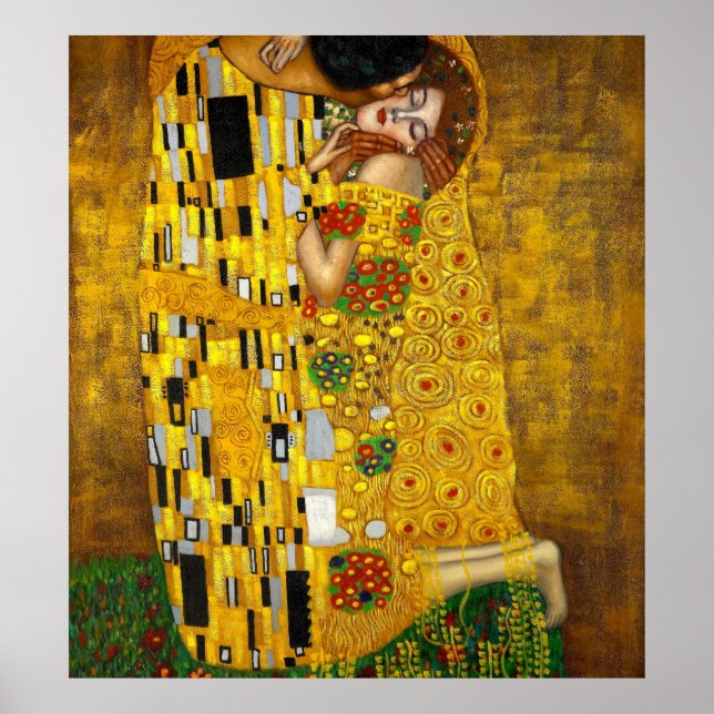 The Kiss By Gustav Klimt Poster (Front)