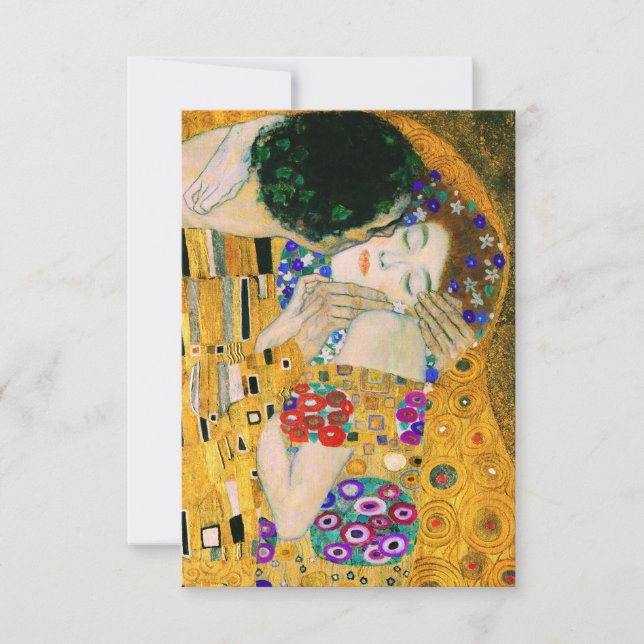 The Kiss by Gustav Klimt RSVP Card (Front)