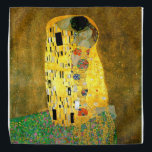 The Kiss by Gustav Klimt Scarf Bandana<br><div class="desc">This is The Kiss painted by Gustav Klimt in 1907 on a ladies scarf. It is the most famous Art Nouveau painting in history</div>