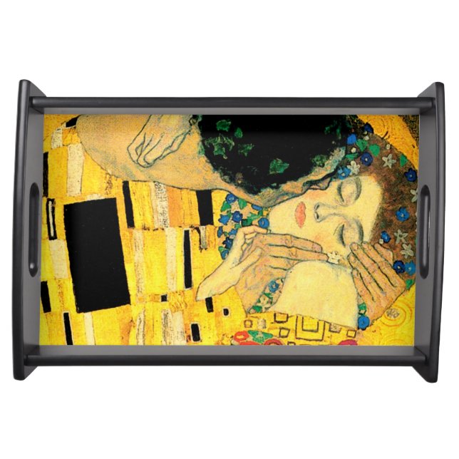 The Kiss by Gustav Klimt Serving Tray (Front)