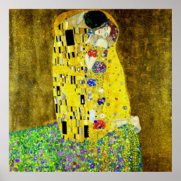 The Kiss by Gustav Klimt,symbolist painter,art Poster