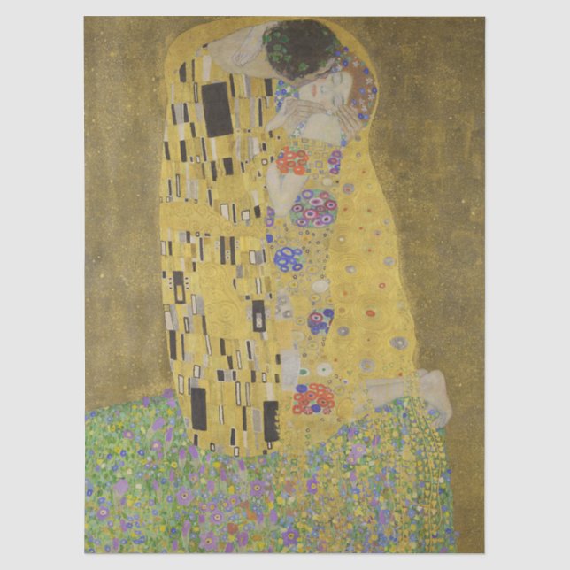 The Kiss by Gustav Klimt Tissue Paper (Front)