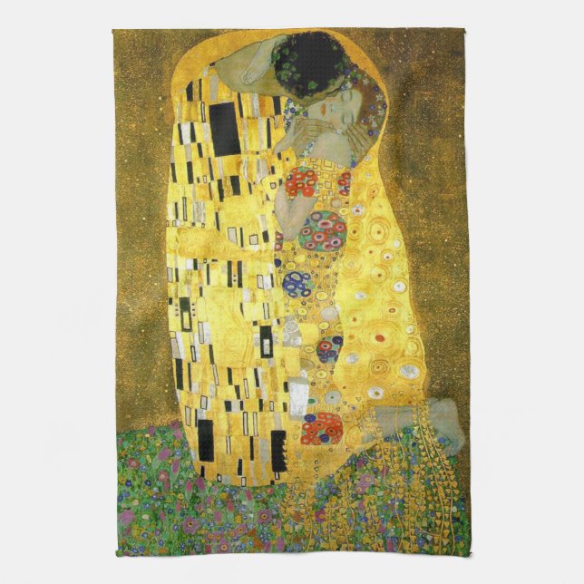 The Kiss by Gustav Klimt Towel (Vertical)