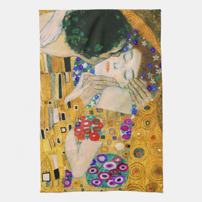 The Kiss by Gustav Klimt Towel (Vertical)